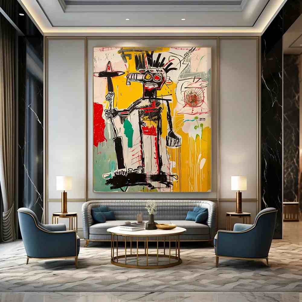 Figure Hand-painted Giant Abstract Wall Art for Office W9BB8